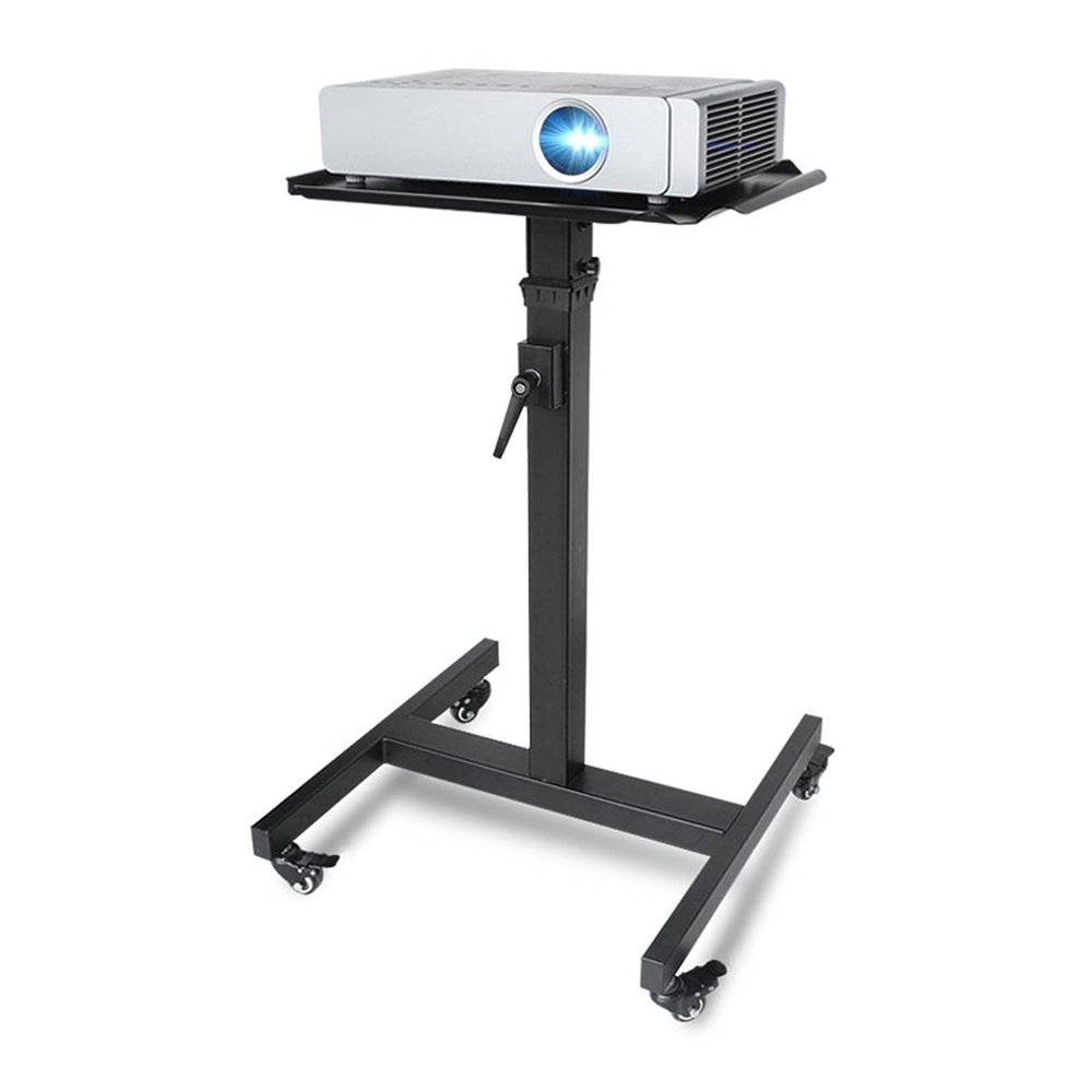 DYPASA Projector Mount Projector Mount Stand Projector Floor Stand Holder with Wheels 13 inch to 16 inch Plate Size Height Adjustable Up to 47 Inch Ceiling Mount with Tray