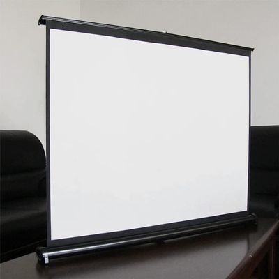 WEBUP Small Projector Screen Manual Roll-Down Pull-Down, Mini Portable Projection Screen, 40-inch Diagonal Projection, Self-Supporting Floor-Standing HD 16:9 Projection (Size : 50"-16:9)