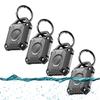 Airtag Holder 4 Pack,IP68 Waterproof Air Tag. Holder Keychain,Hard TPU Airtag Keychain, 360 Full Protection, Apple Tag Holder with Key Ring,Airtag Case Compatible Apple Airtag. view 1