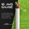 GEARit 500ft 16 AWG CL2 White Speaker Wire & 12 Rt Angle Banana view 2