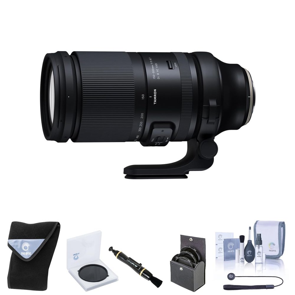 Tamron 150-500mm f/5-6.7 Di III VC VXD Lens for Fujifilm X Bundle with 82mm