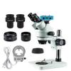 Microscope Camera Full Set Simul Focal 3.5X-90X Trinocular Stereo Microscope 38MP I_MX307 HDMI VGA Camera for PCB Soldering (Color : 3.5X-270X-B1) view 1