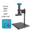Digital Microscope Camera Set 38MP 1080P 60F/S HDMI VGA Video Camera 130X 180X C Mount Lens 56 LED Light Lamp Phone Soldering Tools (Color : Large Base B) view 2
