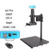 Digital Microscope Camera Set 38MP 1080P 60F/S HDMI VGA Video Camera 130X 180X C Mount Lens 56 LED Light Lamp Phone Soldering Tools (Color : Large Base B) view 3