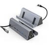 ZahoTse for Steam Deck Dock Multifunctional Docking Station HDMI HD 4K60HZ 7-in-1 Gaming Docking Station PD Charging Port + HD HD /4K+USB3.0 * 3+RJ45 /1000M (BS-107-Grey) view 1