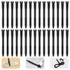 Silicone Zip Ties, 4.5" Reusable Zip Ties, 30pcs Rubber Cable Ties Straps for Wire Management, Elastic Cable Organizer for Home Office Table Desk Cord Ties(11.3cm, 30pcs, Black) view 1