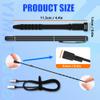 Silicone Zip Ties, 4.5" Reusable Zip Ties, 30pcs Rubber Cable Ties Straps for Wire Management, Elastic Cable Organizer for Home Office Table Desk Cord Ties(11.3cm, 30pcs, Black) view 2