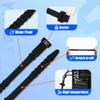 Silicone Zip Ties, 4.5" Reusable Zip Ties, 30pcs Rubber Cable Ties Straps for Wire Management, Elastic Cable Organizer for Home Office Table Desk Cord Ties(11.3cm, 30pcs, Black) view 3