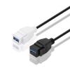 RiteAV - Keystone Cable USB 3.0 Type A to USB A Female to Female Adapter 5A for Wall Plate Outlet dongle view 1