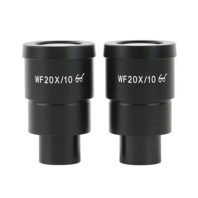 2PCS WF10X WF15X WF20X WF25X WF30X Wide Field Eyepiece For Binocular Trinocular Stereo Microscope 30MM Installation Interface (Color : Red)