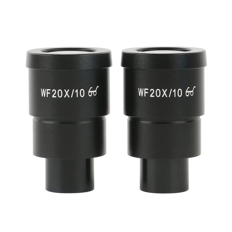 2PCS WF10X WF15X WF20X WF25X WF30X Wide Field Eyepiece For Binocular Trinocular Stereo Microscope 30MM Installation Interface (Color : Red)
