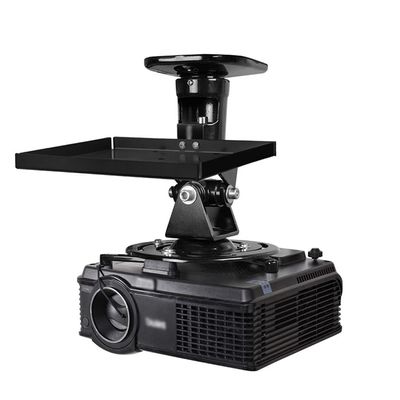DYPASA Projector Mount Projector Ceiling Mounting Bracket Aluminum Alloy Tray Projector Hanger Bracket 360-degree Rotating Bearing 22 Pounds Ceiling Mount with Tray (Color : Black)