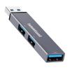 3-Port USB Hub, YaimhSound Mini USB Hub, USB to USB Adapter, Small 1 in 3 Out USB 3.0 + 2 USB 2.0 Splitter for Laptop, PC,Xbox, Keyborad,Mouse,Flash Drive,SSD,Camera(Grey,Aluminium) view 1