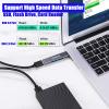 3-Port USB Hub, YaimhSound Mini USB Hub, USB to USB Adapter, Small 1 in 3 Out USB 3.0 + 2 USB 2.0 Splitter for Laptop, PC,Xbox, Keyborad,Mouse,Flash Drive,SSD,Camera(Grey,Aluminium) view 4