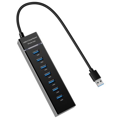 7-Port USB Hub, YaimhSound Multiple USB, 6 Port USB Hub, USB 3.0 USB 2.0 Hub, USB Splitter for Laptop, PC, Keyboard, Mouse, SSD, Dell, HP, Lenovo, MacBook, Acer, Surface, 1ft