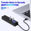 7-Port USB Hub, YaimhSound Multiple USB, 6 Port USB Hub, USB 3.0 USB 2.0 Hub, USB Splitter for Laptop, PC, Keyboard, Mouse, SSD, Dell, HP, Lenovo, MacBook, Acer, Surface, 1ft view 2