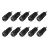 Rebower DC Male to Female Power Jack Connector Plug Adapter [for CCTV Home Security] - 3.5mm x 1.35mm to 5.5mm x 2.5mm / Black Red / 10Pcs view 1