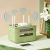 Cable Tidy Box,Router Rack Wire Cable Storage Case Organizer Box Socket Plug Router Board Bracket (Color : Wit) (Color : Wit) view 3