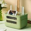 Cable Tidy Box,Router Rack Wire Cable Storage Case Organizer Box Socket Plug Router Board Bracket (Color : Wit) (Color : Wit) view 4
