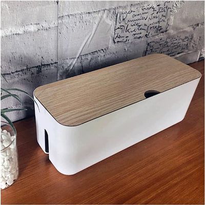 Cable Tidy Box,Cable Storage Box Power Strip Wire Case Anti Dust Charger Socket Organizer Network Line Storage Bin Charger Wire Management (Color : Wit, Size : 11 * 29.5cm) ( Color : Wit , Size : 11*2