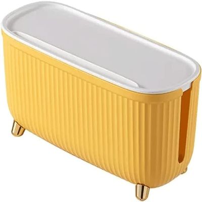 Cable Tidy Box,Home Bedroom Striped Wire and Cable Storage Box Storage Box Socket Router Board Bracket (Color : D) (Color : Argento)