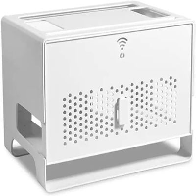 Cable Tidy Box,Desktop Socket Cord Organiser TV Set Top Shelf Power Supply with Hidden Organiser (Color : Wit, Size : Talla nica) (Color : Wit, Size : Talla nica)