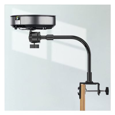 DYPASA Projector Mount Gooseneck Projector Stand Multi-Angle Free Rotation Adjustment Portable Bedside Desktop Projector Stand Bearing Capacity 11.02lb Ceiling Mount with Tray (Size : 13.77in)
