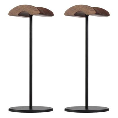 Nicfaky 2X Headphone Stand, Headset Holder Made of Walnut Wood &, Natural Walnut Gaming Headphone Holder with Base