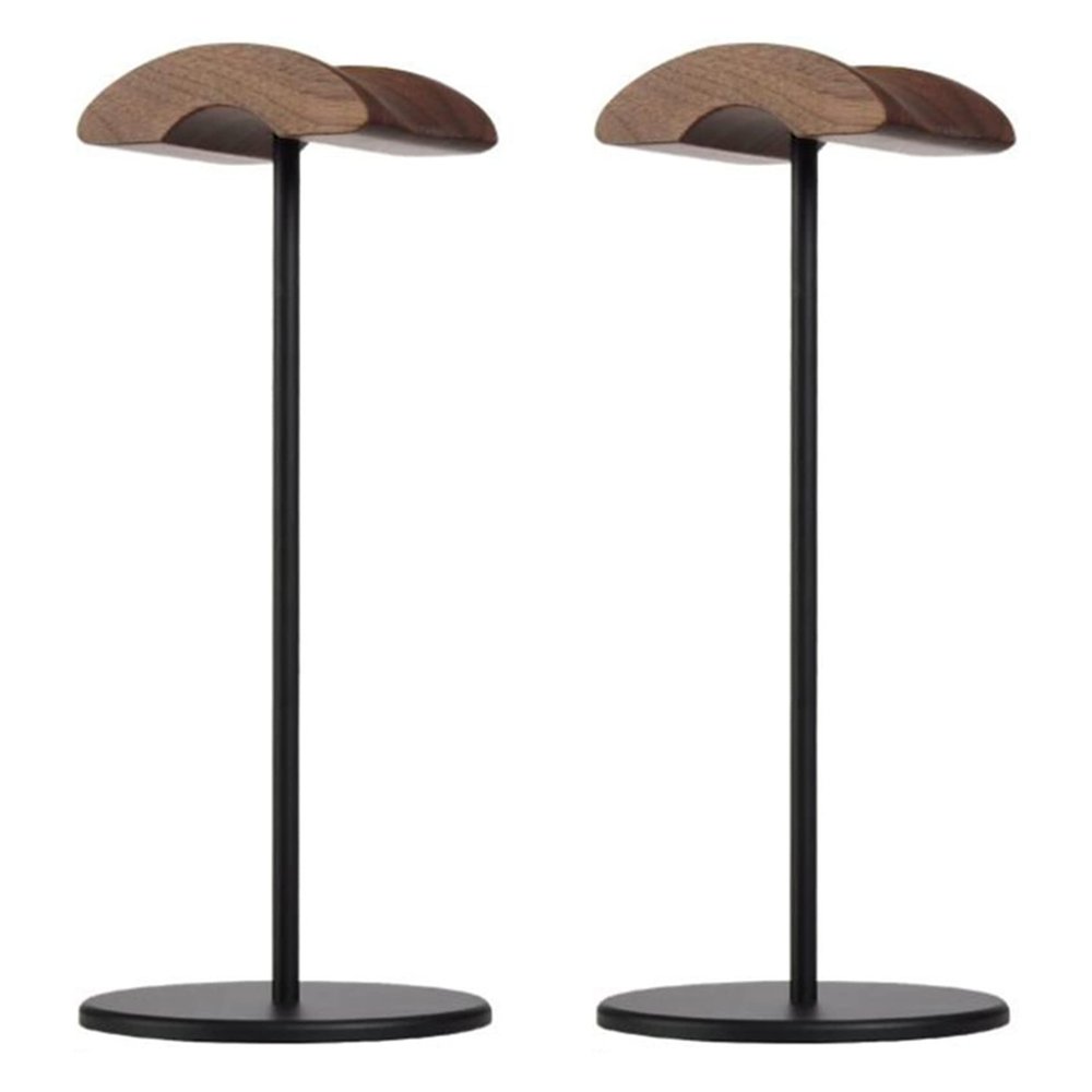 Nicfaky 2X Headphone Stand, Headset Holder Made of Walnut Wood &, Natural Walnut Gaming Headphone Holder with Base