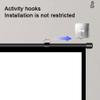 KADEUX Wall Mounted Movie Screen, 4K HD Projector Screen, 60" Pull Down Projection Screen, Home Theater Projector Curtain, Drop Down Screen for Movie Video Camping (Size : 60inch-4:3) view 3