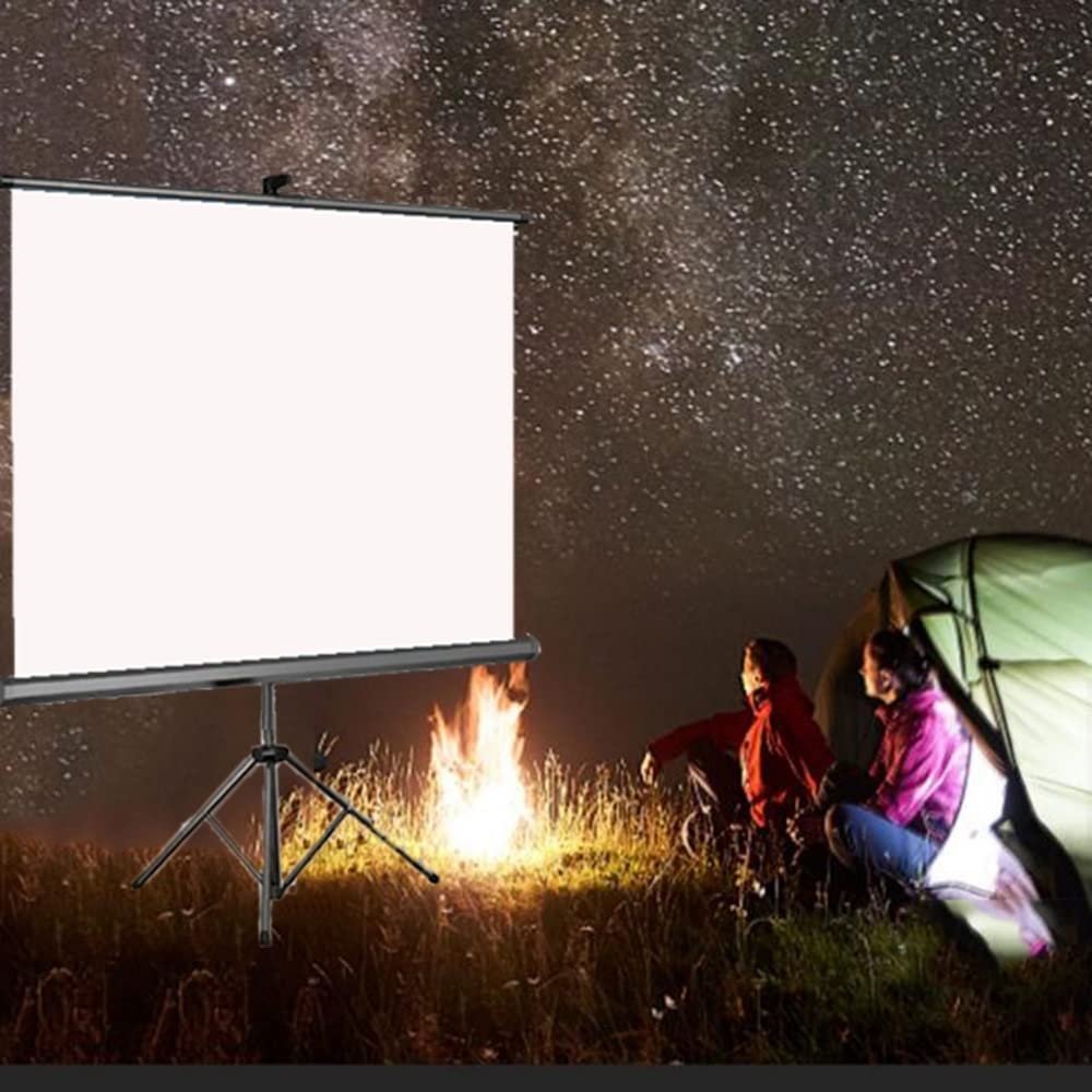 DIBAKO Adjustable Projector Screen, 3D Projection Movie Screen Portable White Projection Screen, 60" Stand Screen with Tripod for Home, Office, School, Aspect Ratio 4:3 16:9