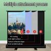 DIBAKO Pull Up Projection Screen, 60 Inch Floor Projector Screen, Mobile Tabletop Screen, HD Retractable Stand Movie Screen for Travel Camping Meeting Business Presentation (Size : 60inch-16:9) view 2