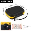 ANKHOH Print Camera Case for Kodak Mini Shot 3 Retro 4PASS Wireless Instant Camera & Photo Printer, Picture Printer Carrying Storage Bag Holder Fits for Kodak Mini 3 Retro (Black+Yellow) (Box Only) view 3