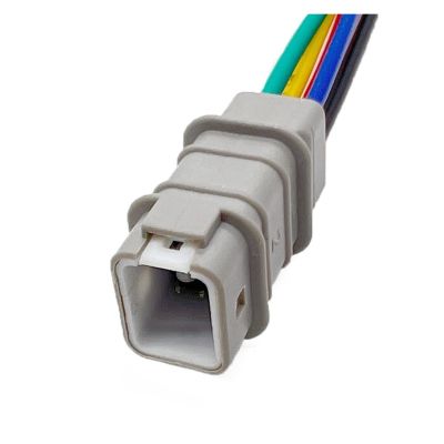 AELFIE 5 Pin 2.0mm Small Current JST Grey Waterproof Connector Miniature Switch Plug Wire Harness 05T-JWPF-HHLE-D 05R-JWPF-HHLE-D (Color : 5Pin Male, Size : 1 Pc with 15cm Wire)