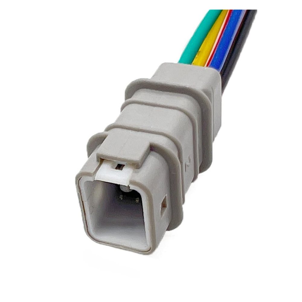 AELFIE 5 Pin 2.0mm Small Current JST Grey Waterproof Connector Miniature Switch Plug Wire Harness 05T-JWPF-HHLE-D 05R-JWPF-HHLE-D (Color : 5Pin Male, Size : 1 Pc with 15cm Wire)