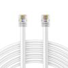 6-Foot Telephone landline Extension Cord Cable Cord with Standard RJ-11 6P4C Plug for Landline Phone and Fax (White 3Pack) view 2