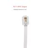 6-Foot Telephone landline Extension Cord Cable Cord with Standard RJ-11 6P4C Plug for Landline Phone and Fax (White 3Pack) view 3