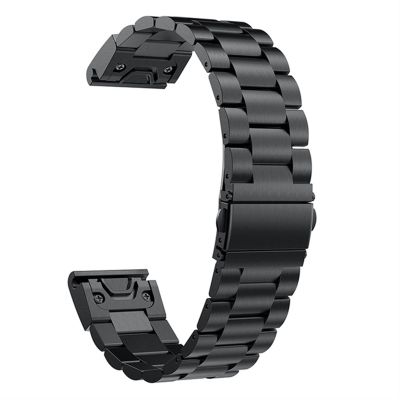 KAVJU 26 22mm Quick Release Stainless steel Watch band Strap for Garmin Fenix 7 7X Watch EasyFit Wrist Band Strap (Color : Preto, Size : 20mm Fenix 6S Pro)