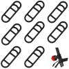 AIEX 8pcs Bike Silicone Mount Band, Bike Light Mount Band Bike Phone Mount Bands Strap (Black) view 1
