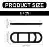 AIEX 8pcs Bike Silicone Mount Band, Bike Light Mount Band Bike Phone Mount Bands Strap (Black) view 2