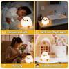Amaredom DoDo Duck Night Light, Cute Duck Lamp, Silicone Dimmable Nursery Nightlight, Rechargeable LED Bedside Lamp with 20 Minutes Timer & Tap Control Baby Girls Women Bedrooms, Living Room view 3