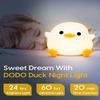 Amaredom DoDo Duck Night Light, Cute Duck Lamp, Silicone Dimmable Nursery Nightlight, Rechargeable LED Bedside Lamp with 20 Minutes Timer & Tap Control Baby Girls Women Bedrooms, Living Room view 4