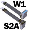 ADTLINK USB 2.0 Micro B Male to Type A Male Extension Ribbon Cable Fold 90 FPV Slim Flat Soft Flexible FPC (10cm, S2A-W1) view 2