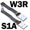 ADT-Link USB 2.0 Micro B Male to Type A Male Extension Ribbon Cable Fold 90 FPV Slim Flat Soft Flexible FPC (3cm, S1A-W3R) view 2