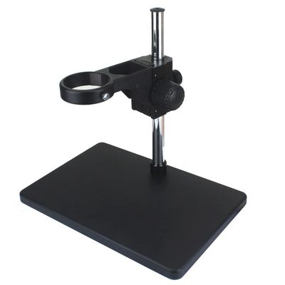 Adjustable 76mm Focus Holder Miroscope Stand, 32mm Pillar Table Microscope Support for Trinocular Binocular Stereo Microscope (Color : Big Black)