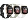[3 PACK] Silicone Slim Band Compatible with Fitbit Versa 4 Bands Women Men, Soft Narrow Sport Strap Wristbands for Versa 4/Versa 3/Sense 2/Sense (Large, Black & Grey & White) view 1