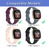 [3 PACK] Silicone Slim Band Compatible with Fitbit Versa 4 Bands Women Men, Soft Narrow Sport Strap Wristbands for Versa 4/Versa 3/Sense 2/Sense (Large, Black & Grey & White) view 2