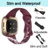 [3 PACK] Silicone Slim Band Compatible with Fitbit Versa 4 Bands Women Men, Soft Narrow Sport Strap Wristbands for Versa 4/Versa 3/Sense 2/Sense (Small, Black & Grey & White) view 4