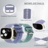 Minyee 2 Packs Floral Engraved Band Compatible with Fitbit Versa 4/Versa 3/Sense 2/Sense Band Women, Cute Silicone Dandelion Sunflower Design Soft Sport Fancy Summer Strap for Versa 4 view 4