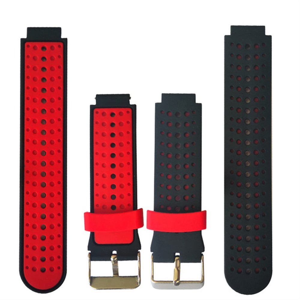 BKUANE Watch Bands For Garmin Forerunner 235 Straps Silicone Bracelet Forerunner 220/230/235/620/630/735XT/235 Lite Replacement (Color : Black Yellow)